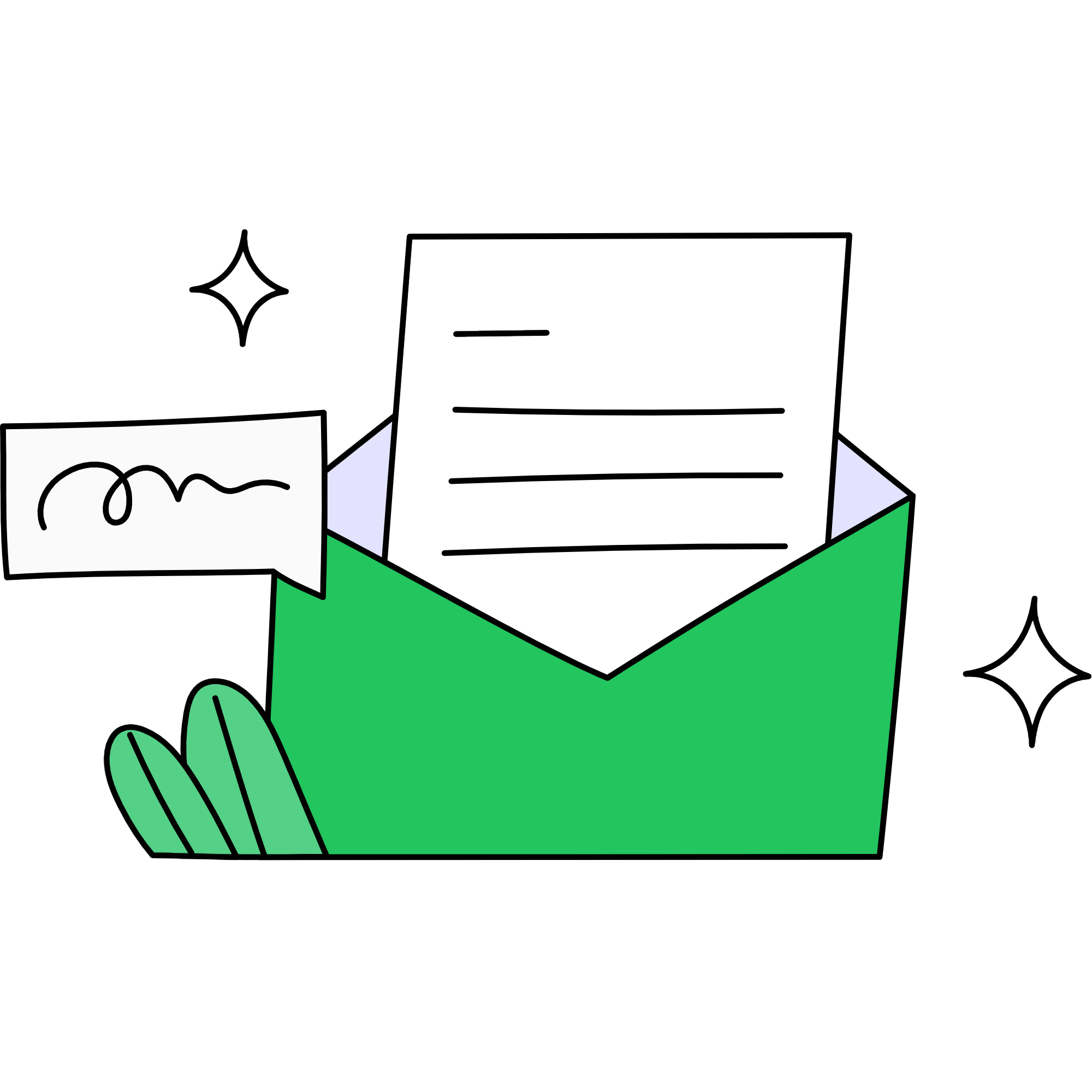 Email service illustration showing a person managing email infrastructure